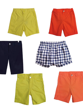 儿童夏季纯色棉质短裤 法单J家商场同款舒适休闲小童宝宝洋气裤子