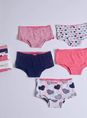 女童纯棉弹力三角内裤套装组合法单柔软舒适女宝宝短裤不夹pp