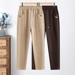 子宽松奶奶裤 中老年人女裤 子抽绳束腰裤 妈妈春秋裤 灯芯绒休闲长裤