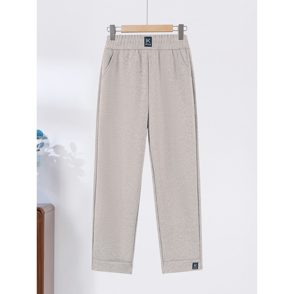 中年女士2025款冬季休闲裤子妈妈装松紧腰纯色加绒加厚保暖长裤,女装/女士精品,休闲裤,淘宝优惠券,粉丝福利购,淘宝优惠卷