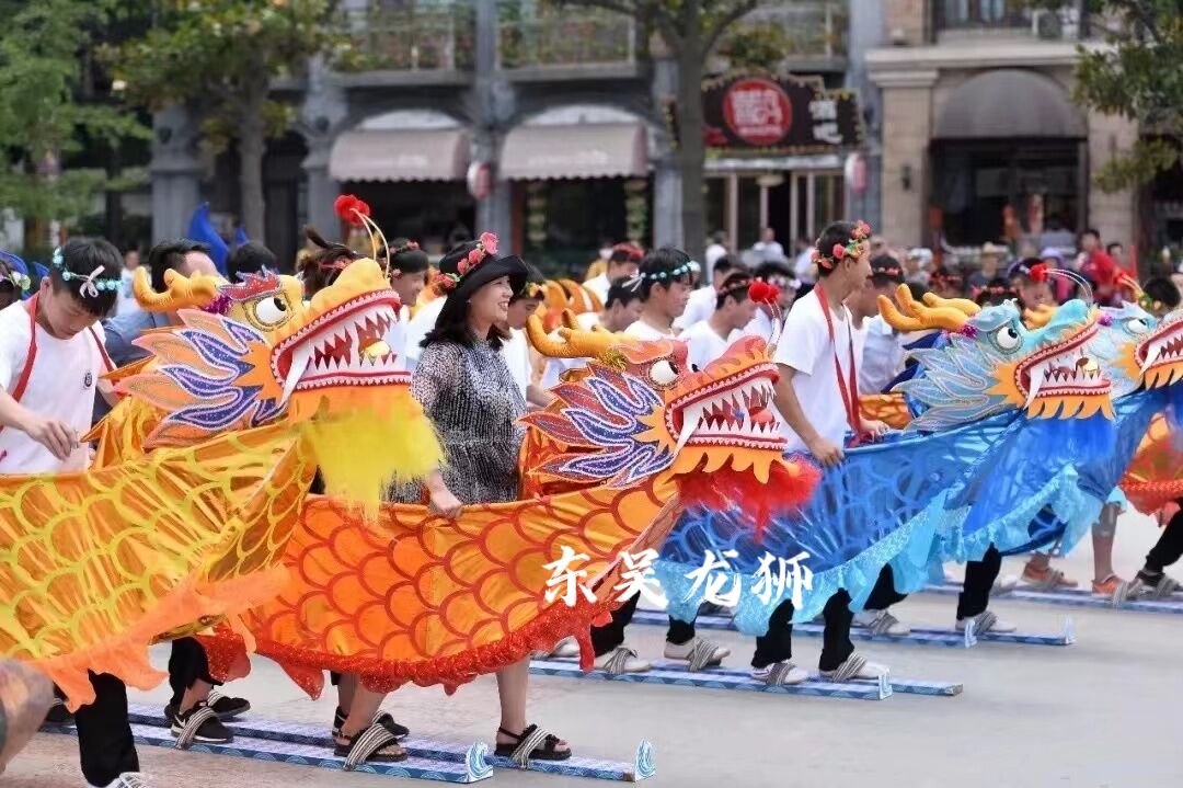 端午赛龙舟龙船成人儿童舞龙道具龙头龙尾划船表演用品