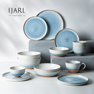 ijarl北欧碗碟套装家用新款碗盘简约高级感餐具乔迁2025新款餐具