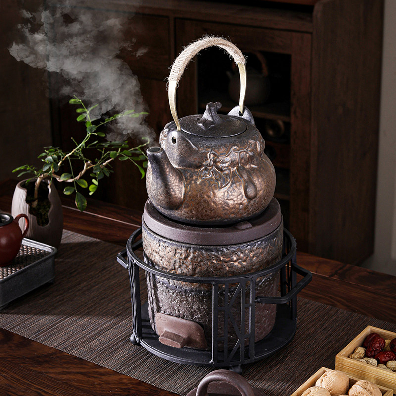 围炉煮茶侧把公道杯茶壶带滤嘴图片