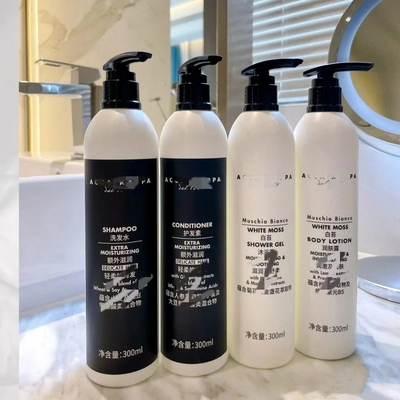 ACC爽肤白苔味瓶装沐浴露同款