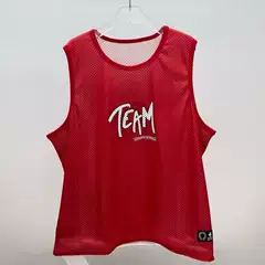 Trendy Brand 2026 New Letter Print Red Ice Hockey Jersey Double-Layer Mesh Fabric Unisex Casual Tank Top T-Shirt
