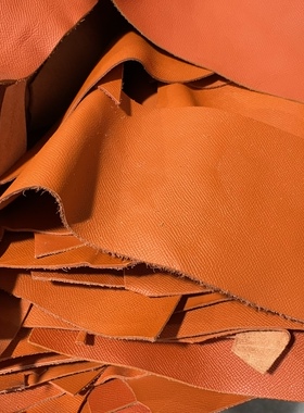 哎妈士！元版手掌纹牛皮 橙色粉色头层牛皮 碎料大开张 70/公斤