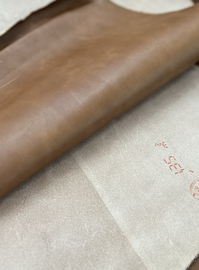 意大利植鞣联盟Tempesti厂！！土黄色全植鞣牛皮双肩皮1.5mm 硬挺