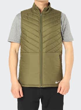 Nike/耐克正品棉茄克男2019运动保暖棉服马甲防风背心 AH0547-395