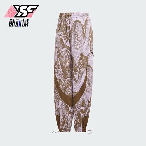 阿迪达斯正品印花女休闲长裤