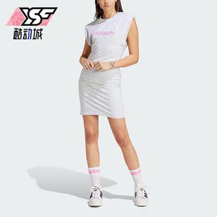 Adidas 三叶草新款 女子运动修身 连衣裙IC3081 阿迪达斯正品