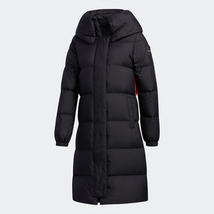 Adidas/阿迪达斯女子中长款连帽运动保暖羽绒服 EI4420