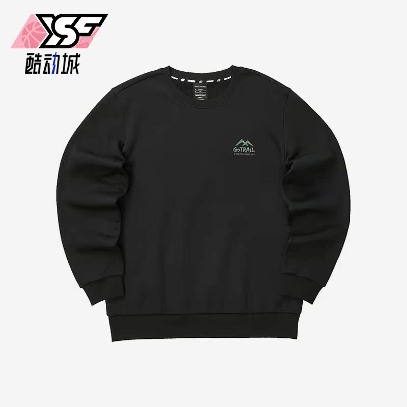 Skechers/斯凯奇正品秋季男子运动休闲印花圆领卫衣L423M083-0018