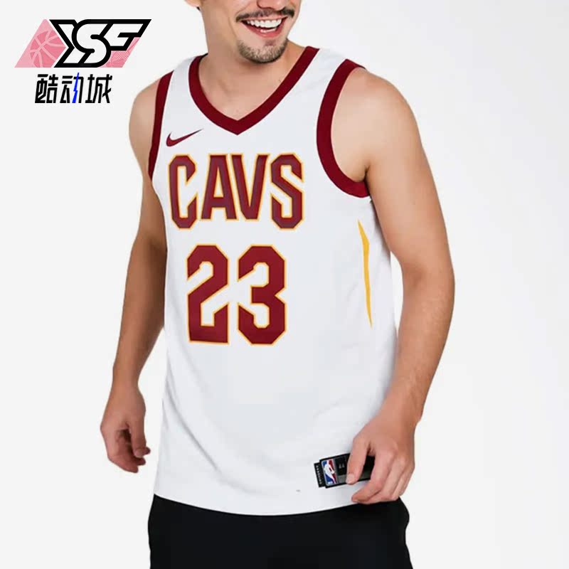 Nike/耐克正品骑士队詹姆斯男子SW球迷版23号球衣864409-100