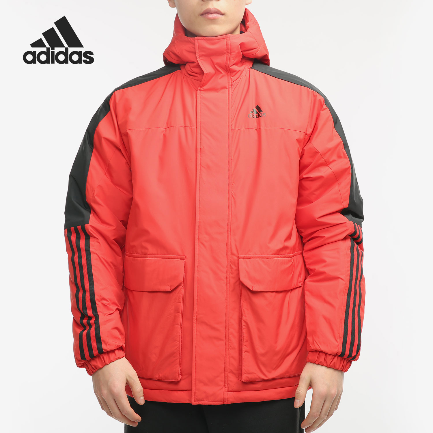 阿迪达斯男子户外连帽棉服