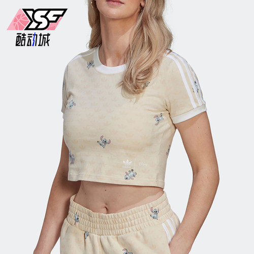 Adidas/阿迪达斯正品三叶草史迪奇系列女士运动短袖T恤HT3942