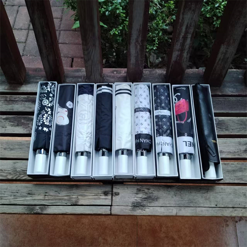 外贸尾货黑胶防晒三折全自动