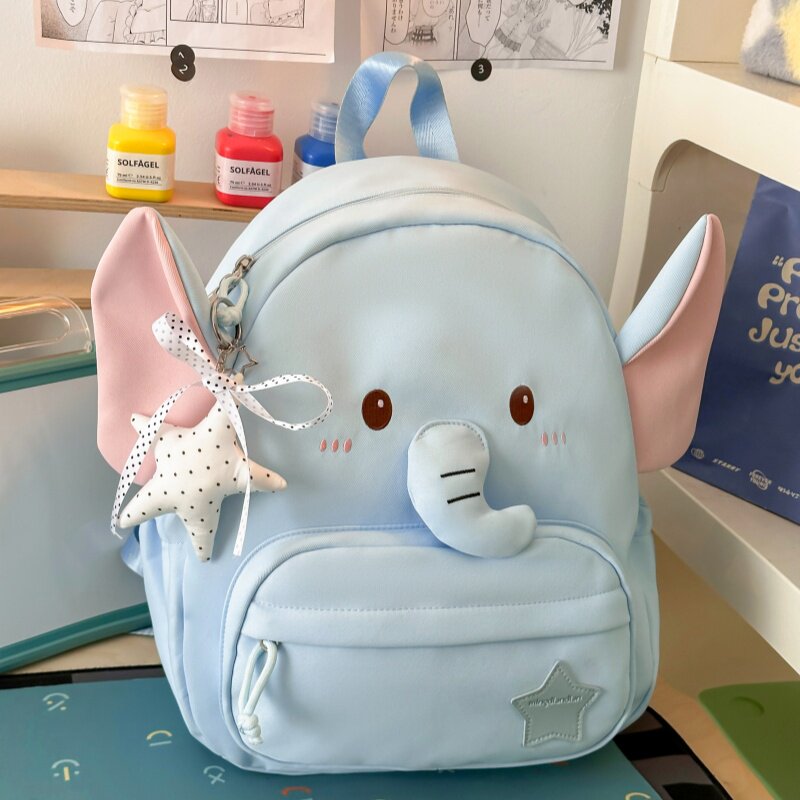 韩版ins卡通儿童双肩包超萌可爱幼儿园书包女孩小象洋气百搭背包