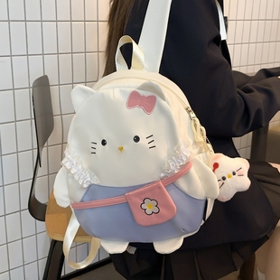 可爱猫咪少女研学书包女生小学生休闲双肩包日系儿童百搭旅行背包