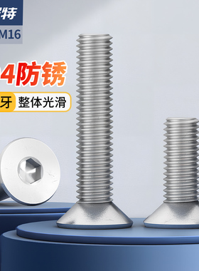 佰瑞特平头螺丝304不锈钢内六角沉头螺丝内六角螺钉螺栓机丝M3-m8