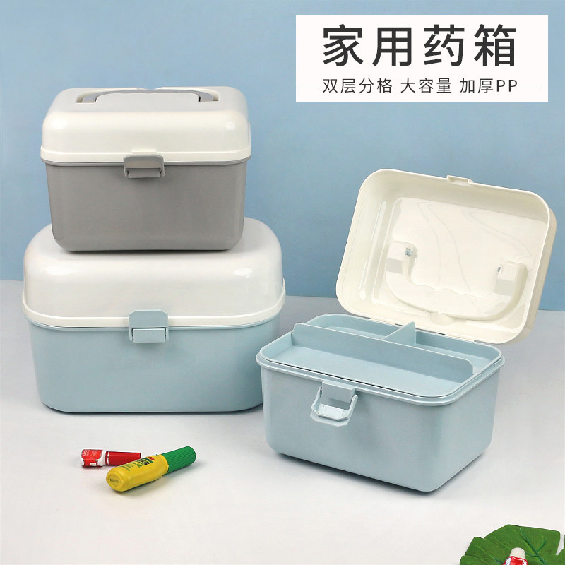 药箱家庭装家用大容量双层常备药箱应急医护宿舍药品小药盒收纳箱