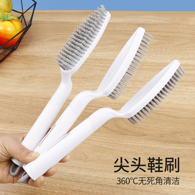 尖头鞋刷软毛长柄缝隙刷洗鞋神器