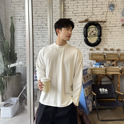 白色长袖打底休闲打底衫