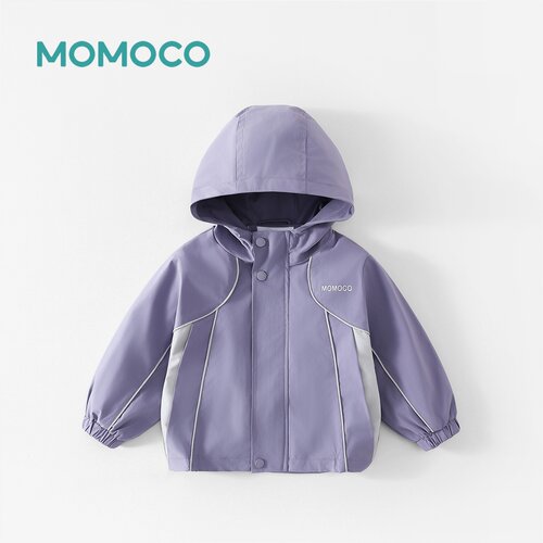 【花花推荐】MOMOCO秋季2026新款男童潮流拼色秋装洋气休闲外套