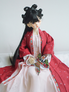 68包邮BJD娃衣汉服材料包教程宋褙子3分女三裥裙古风ob24古装兵人