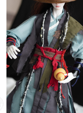 BJD娃衣材料包汉服古装兵人特体68叔5ob24江湖游侠流浪风3分id75