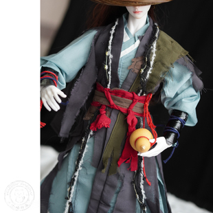 BJD娃衣材料包汉服古装兵人特体68叔5ob24江湖游侠流浪风3分id75