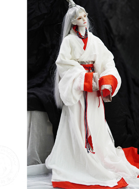 BJD娃衣材料包古风汉服装男女6特体叔id75龙ob24sd3分复原战国袍2