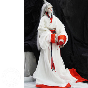 BJD娃衣材料包古风汉服装男女6特体叔id75龙ob24sd3分复原战国袍2