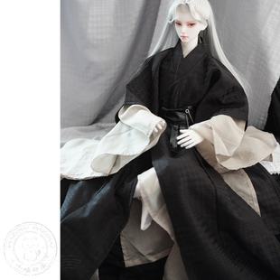 BJD娃衣材料包汉服男装兵人特70叔5ob24江湖游侠古风道袍袒护3分6