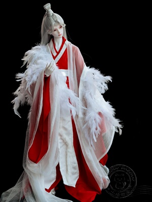 taobao agent BJD3 points baby clothing material bag ancient style ancient style costume 75 strong uncle OB24 men and women 5 points special Xianxia feather big sleeves 68