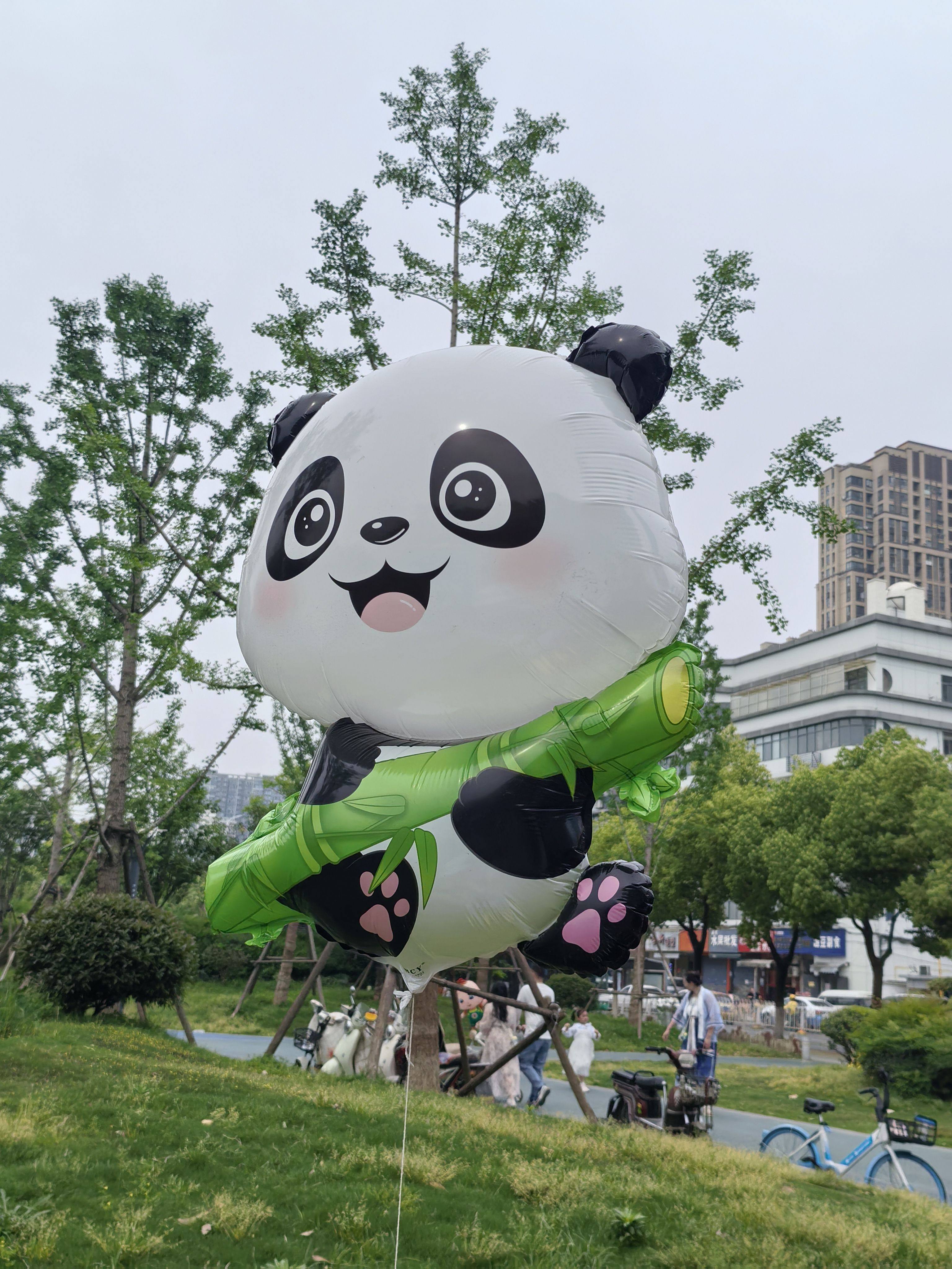 新款卡通熊猫气球熊猫气球飘空气飘空气球