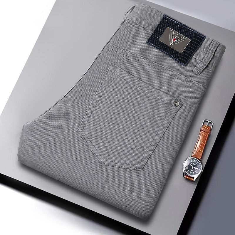 2026新款夏季薄款灰色牛仔裤男百搭休闲长裤潮流轻薄透气弹力男款