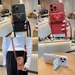 小香风卡包适用荣耀x60/x60i/x60pro零钱包手机壳x50/x50i+保护套斜挎背带x40/x30i可爱卡通x20/9x/8x/x10max