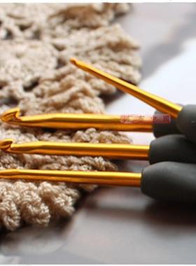 三支包邮 日本广岛Tulip钩针 黑金毛线钩针 广岛玫瑰黑柄钩针