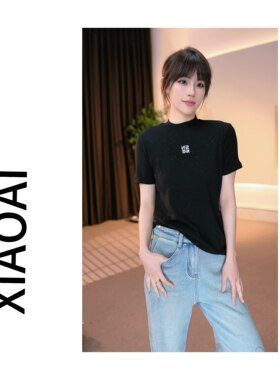 A 新款套装女 2025早春纯色显瘦T恤 F011