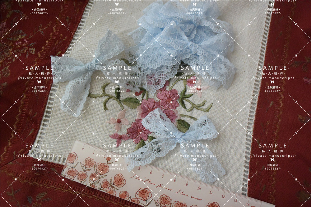 2个米白色唯美森系波点薄蕾丝蝴蝶结棉感小花朵手打DIY辅料集合,农用物资,苗木固定器/支撑器,淘宝优惠券,粉丝福利购,淘宝优惠卷