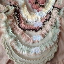 3层定制唯美木耳边复古清新蕾丝花边浅粉巧克力咖啡多层高奢辅料