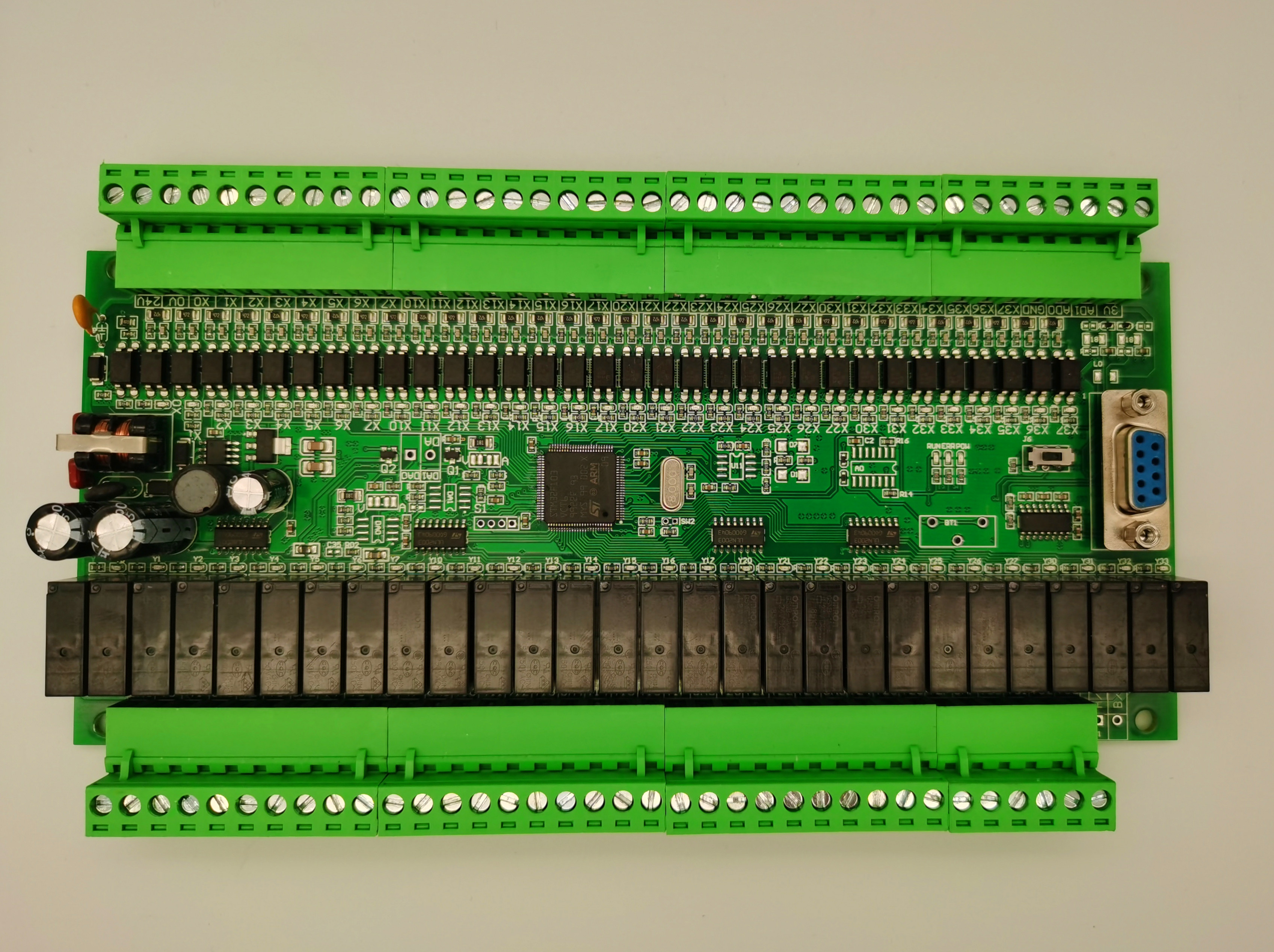 国产PLC工控板 可编程控制器 兼容 2N 1N 60MR  (B) 电子元器件市场 PCB电路板/印刷线路板 原图主图