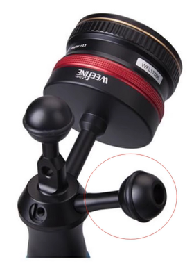 WEEFINE WFA27潜水支架扩展球头接头相机支架外接球头接头