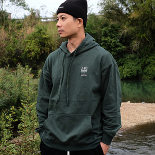 Masterape秋冬季 纯棉350克重磅刺绣LOGO宽松休闲连帽套头卫衣 新款