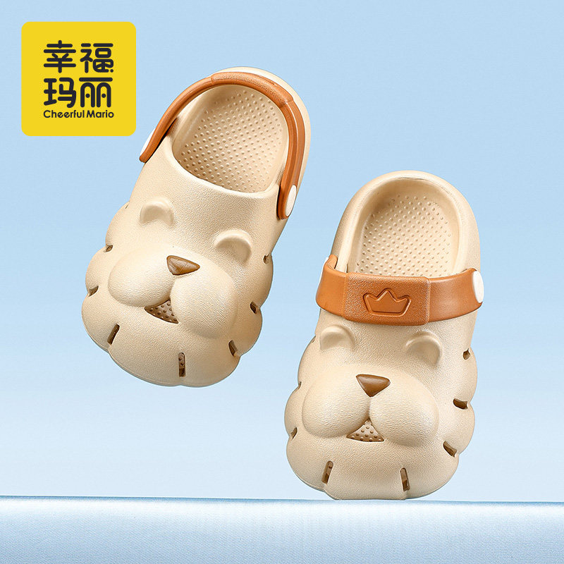 儿童洞洞鞋宝宝拖鞋男女童夏季婴幼儿小童1-3岁2浴室洗澡凉拖包头