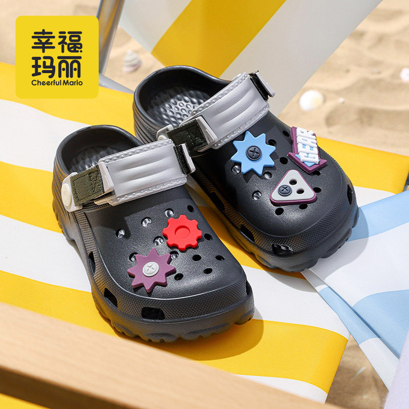 2026新款儿童凉拖鞋女孩夏季可爱卡通中大童男童洗澡透气洞洞拖鞋