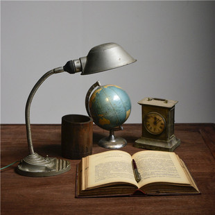 古旧台灯机床灯工业风格老式银行灯工作灯台灯影视道具摄影设计师