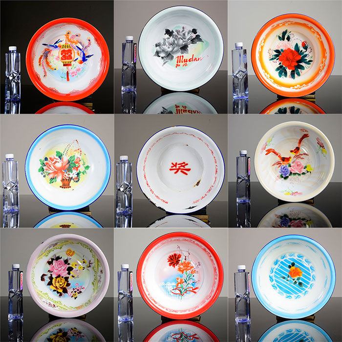 搪瓷脸盆搪瓷盘搪瓷脸盆老物件老白色洗菜盆收藏怀旧装饰陈列摆设