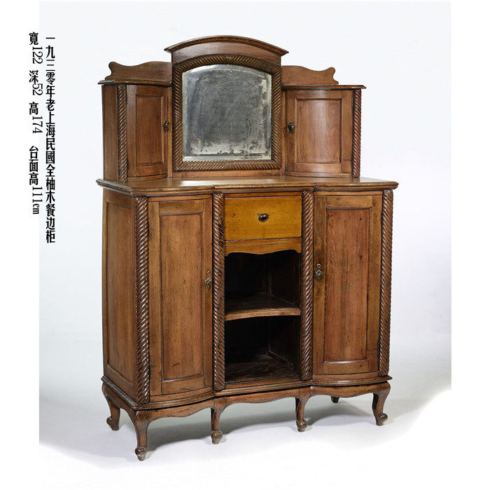 民国1930年海派经典实木榫卯怀旧古董餐边柜储物柜酒店别墅玄关柜