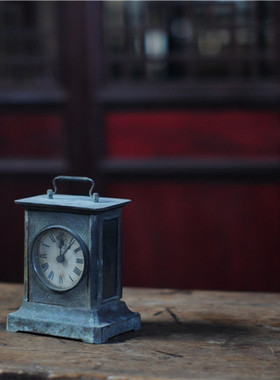 老旧座钟铜精工机械老座钟老钟表